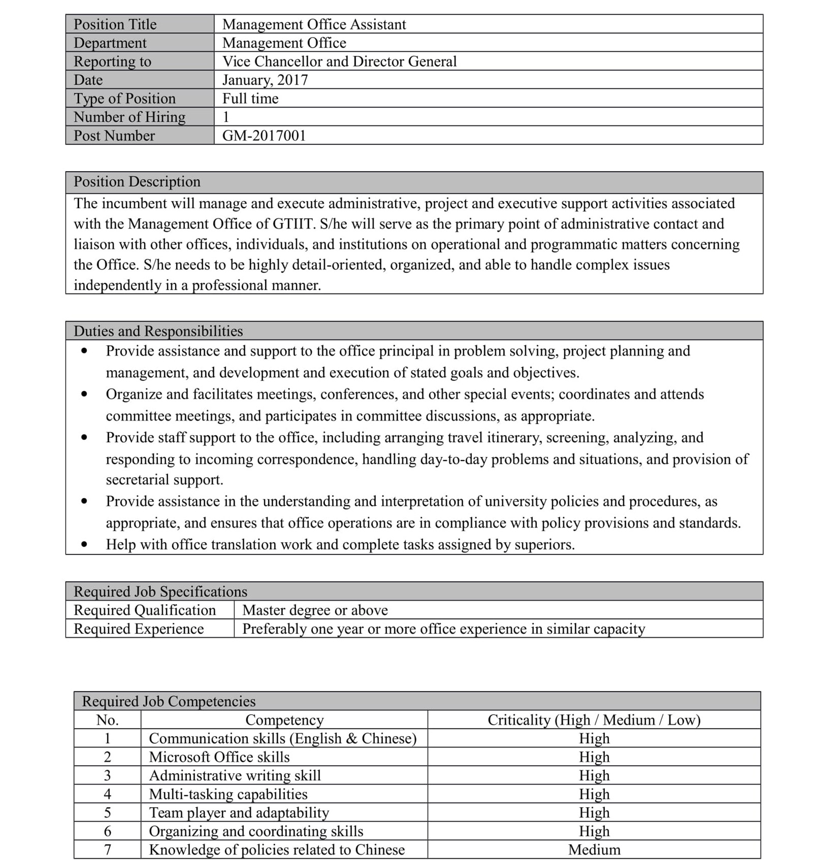 POSITIONS - POSITIONS - GUANGDONG TECHNION-ISRAEL INSTITUTE OF TECHNOLOGY